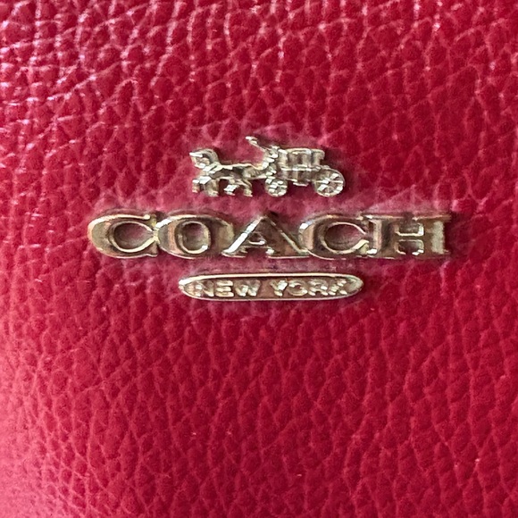 Coach Mollie Apple red double Face Leather Tote Bag - Picture 9 of 15